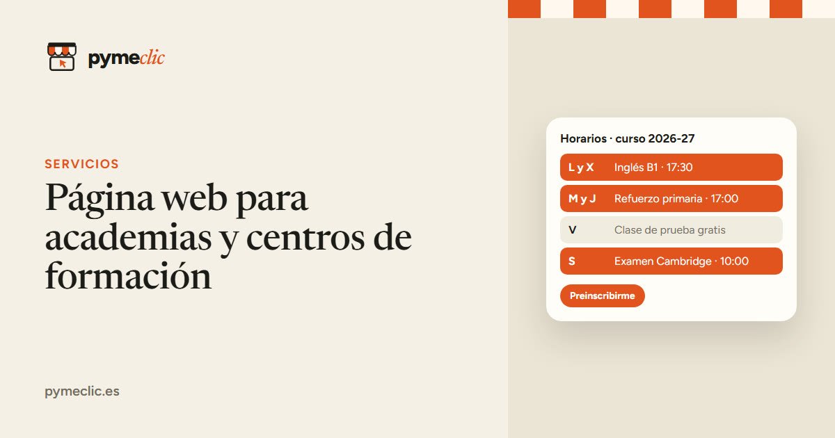 Página web para academias y centros de formación