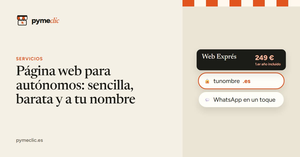 Página web para autónomos: sencilla, barata y a tu nombre